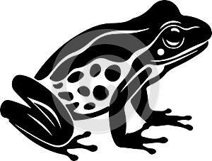 amphibian Black Silhouette Generative Ai