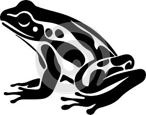 amphibian Black Silhouette Generative Ai
