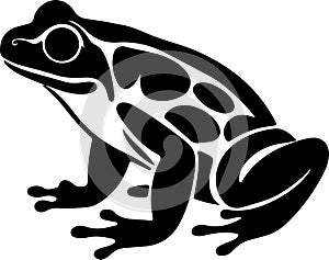 amphibian Black Silhouette Generative Ai