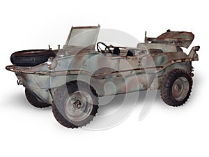 Amphibious VW on White