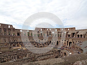 the amphiteathre in rome at summer photo
