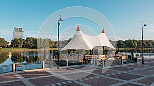 Cranes Roost amphitheater features stadium-style seating and a floating stage that hosts musical concerts photo