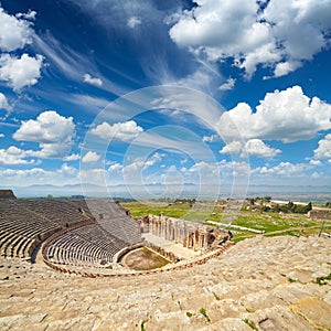 Amphitheater in Hierapolis near Pammukale, Turkey