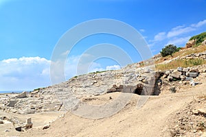 Amphitheater in knidos in Datca, Turkey