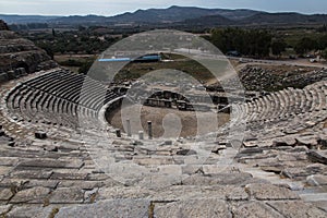 Amphitheater in Miletos, Turkey photo