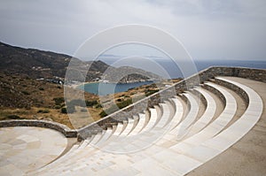 Amphitheater Mylopotas beach Aegean Ios Greece