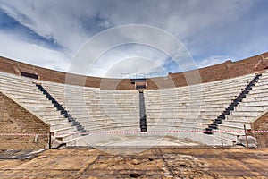 Amphitheater in Roman Odeon, Patras, Peloponnese, Greece