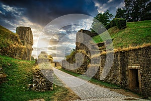 the amphitheater in Trier. A Toristic sight in Germany. World Heritage