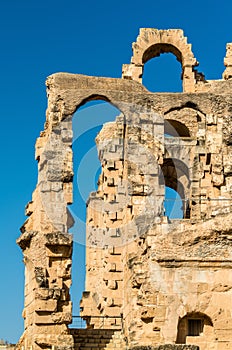 Amphitheatre of El Jem, a UNESCO world heritage site in Tunisia