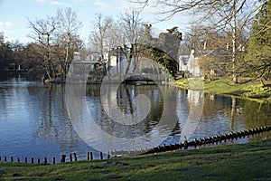 Amphitheatre on isle in Lazienki Krolewskie, Warsaw, Poland