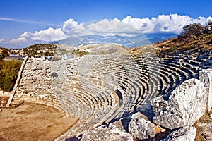 Amphitheatre in Letoon near the ancient Lycian city Xanthos. Turkey