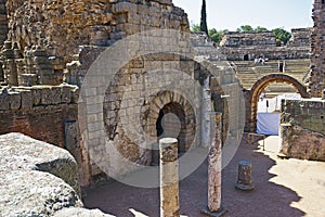 Roman amphitheatre, Merida, Spain photo
