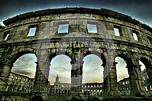 Amphitheatre in Pula,Croatia photo