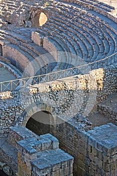 Amphitheatre from the Roman city of Tarraco, now Tarragona. It was built in the 2nd century AD, sited close to the forum of this photo