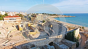 Amphitheatre from the Roman city of Tarraco, now Tarragona. It was built in the 2nd century AD, sited close to the forum of this photo