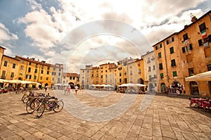 Amphitheatre Square in Lucca, Italy