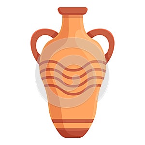 Amphora ancient icon, cartoon style