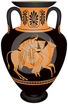 Amphora Europa and the bull photo