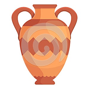 Amphora greek icon, cartoon style