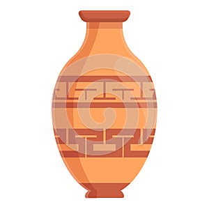 Amphora jug icon, cartoon style