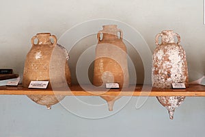 Amphoras in Bodrum Castle, Turkey