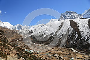 Amphugyabjen summit from nangkartshang of everest trek route photo