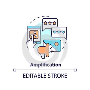 Amplification concept icon