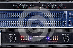 amplifier and equalizer electric panel