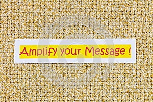 Amplify message personal communication loudspeaker megaphone announcement photo