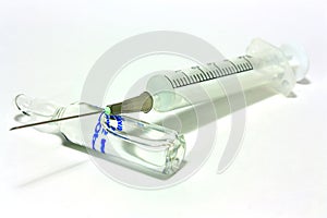 Ampoule and syringe photo