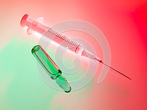 Ampoule and syringe photo