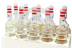 Ampoules in box isolated