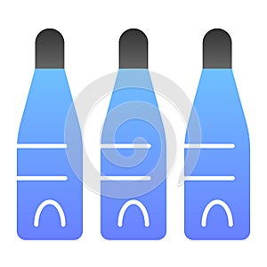 Ampoules flat icon. Medical ampoule vector illustration isolated on white. Ampul gradient style design, designed for web