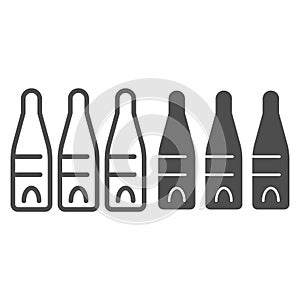 Ampoules line and glyph icon. Medical ampoule vector illustration isolated on white. Ampul outline style design