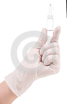 Ampule in the doctor's hand