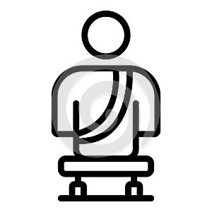 Amputated hands and legs icon, outline style