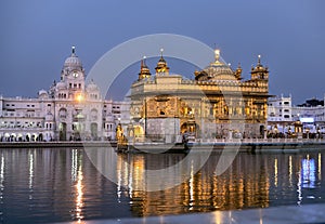 Amritsar Golden temple at night