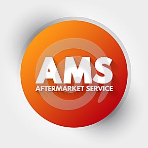 AMS - AfterMarket Service acronym, business concept background