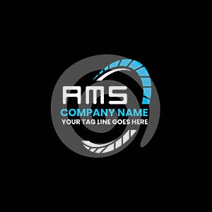 AMS letter logo creative design with vector graphic, AMS