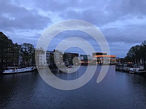 Amsterdam Amstel at night