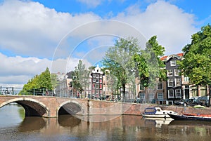Amsterdam. Bridge across the canals