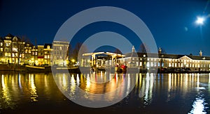 Amsterdam bridge by night