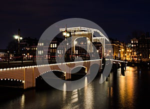 Amsterdam bridge by night