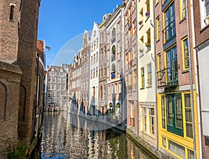 Amsterdam Canal Houses on a Sunny Day