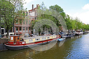 Amsterdam. Canals. Boats