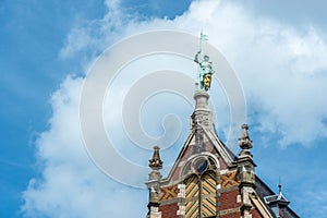 Amsterdam central railway station in Netherlands