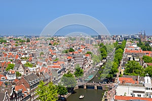 Amsterdam channel in a summer day