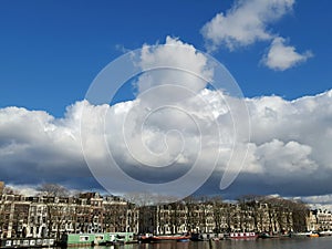 Amsterdam city skyline