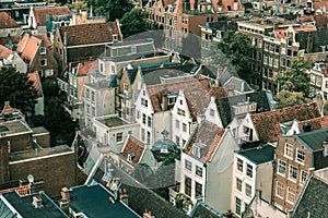 Amsterdam city view from Westerkerk, Holland