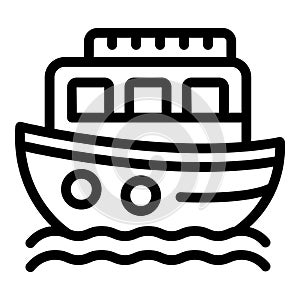 Amsterdam city on water icon outline vector. Dutch capital with canals